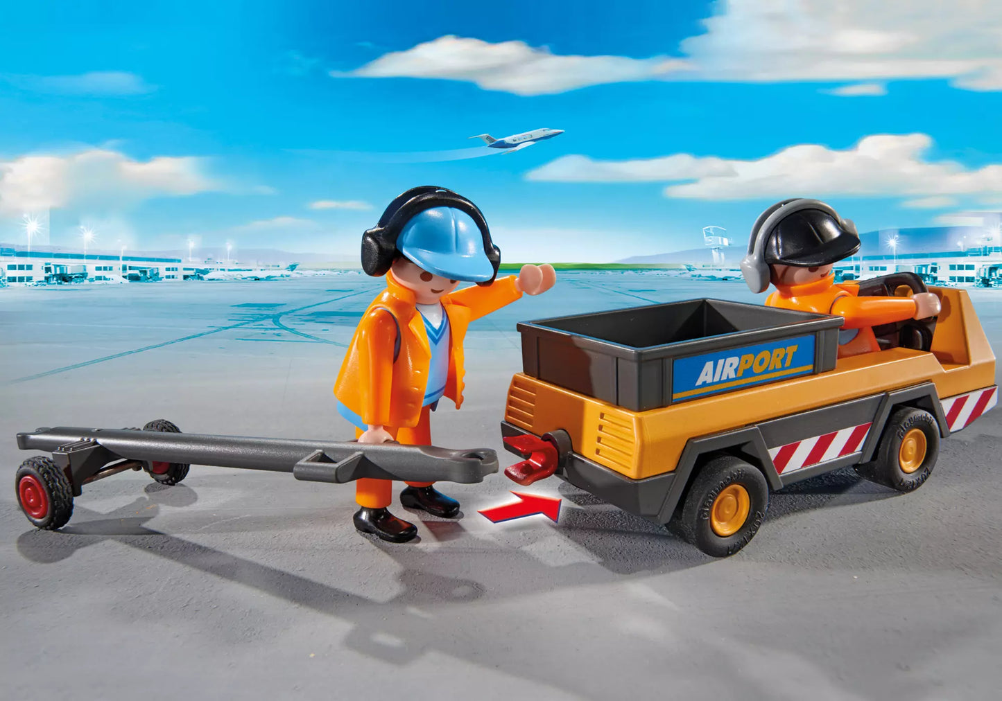 Playmobil 5396 City Action Flugzeugschlepper mit Fluglotsen