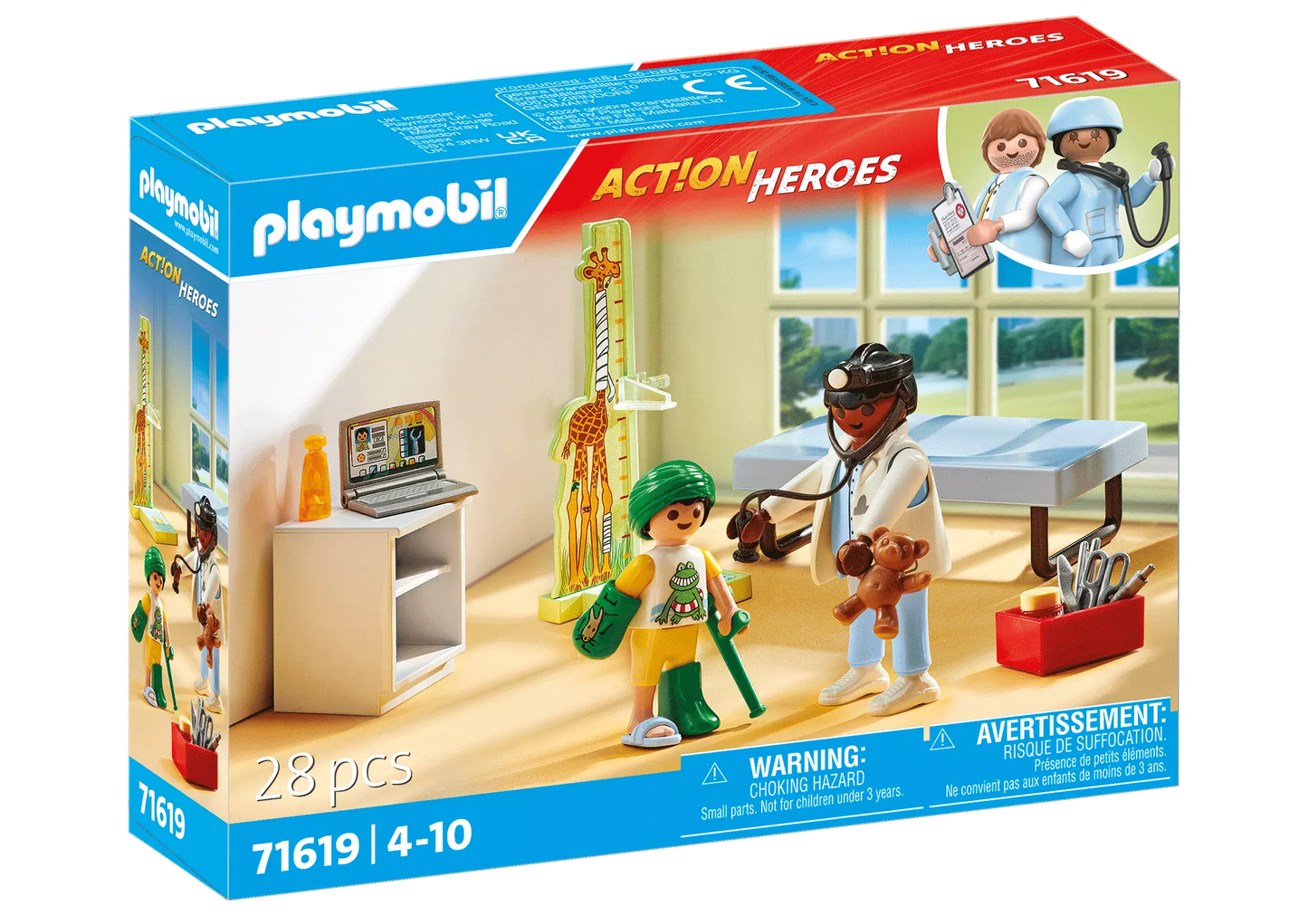 Playmobil 71619 Action Heroes Kinderarzt mit Teddybär