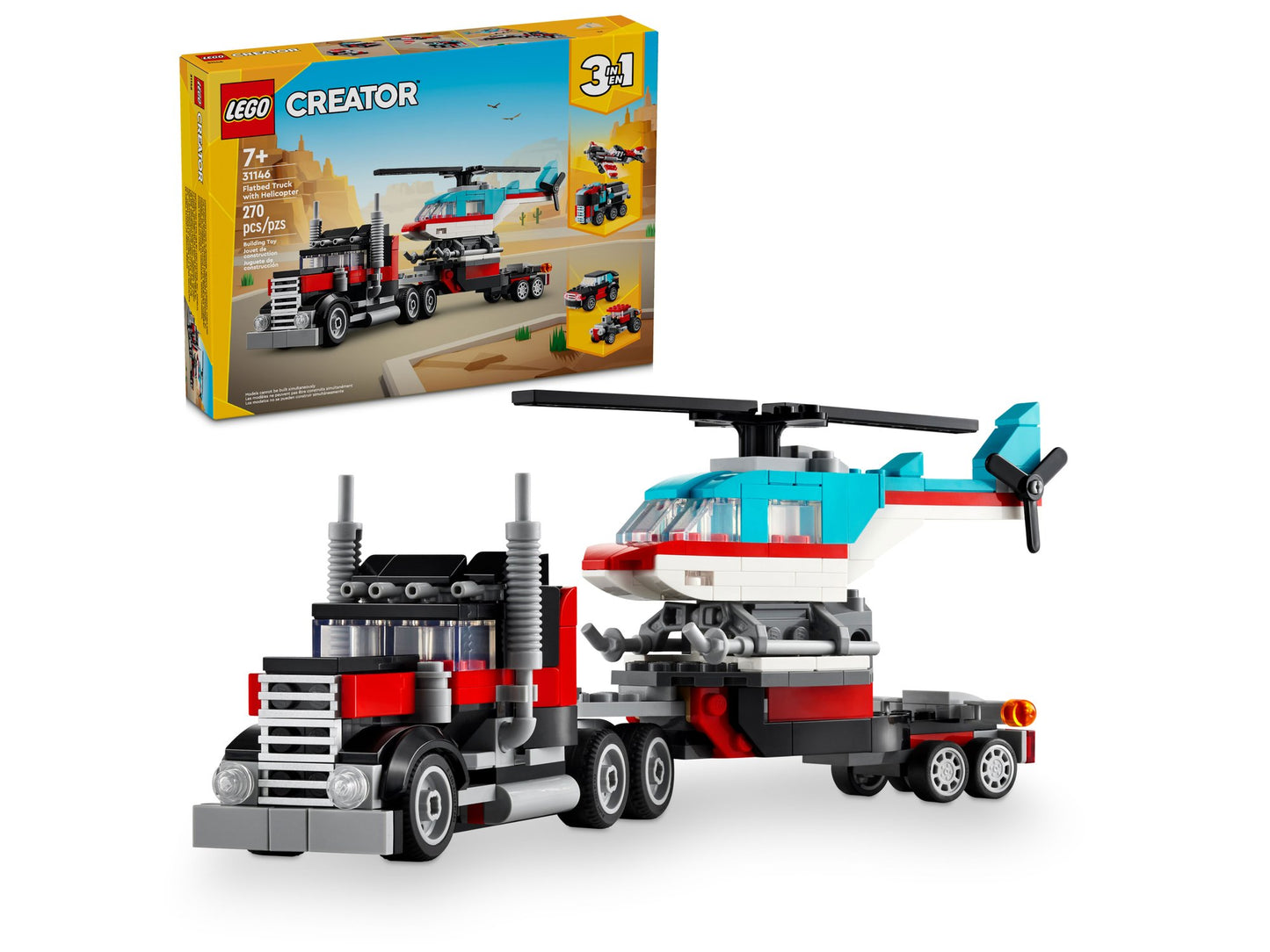 Lego 31146 Creator Tieflader mit Hubschrauber