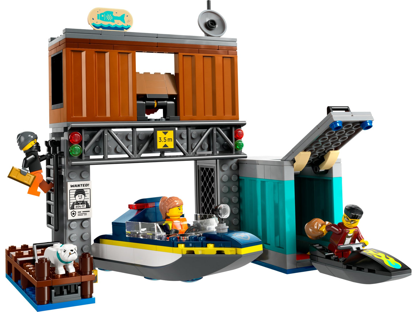 Lego 60417 City: Polizeischnellboot und Ganovenversteck