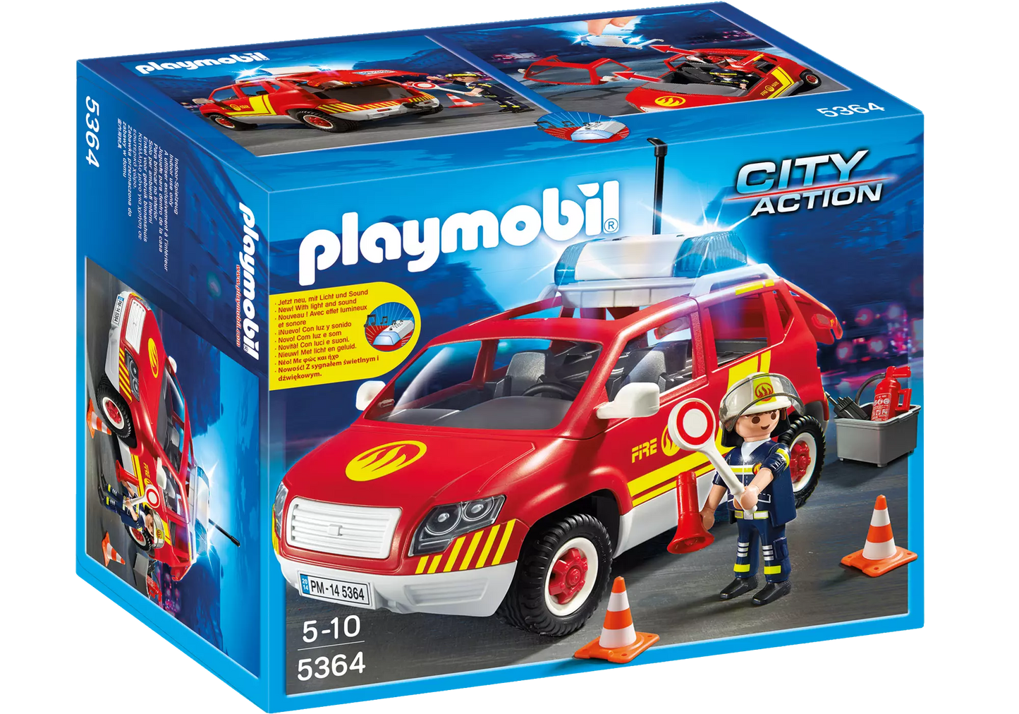 Playmobil 5364 City Action Brandmeisterfahrzeug mit Licht und Sound