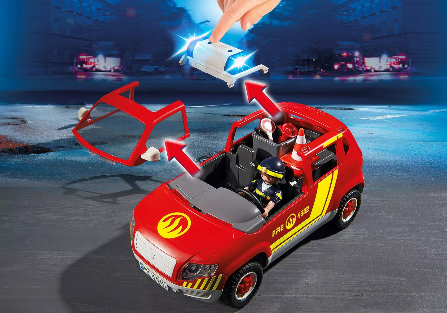 Playmobil 5364 City Action Brandmeisterfahrzeug mit Licht und Sound