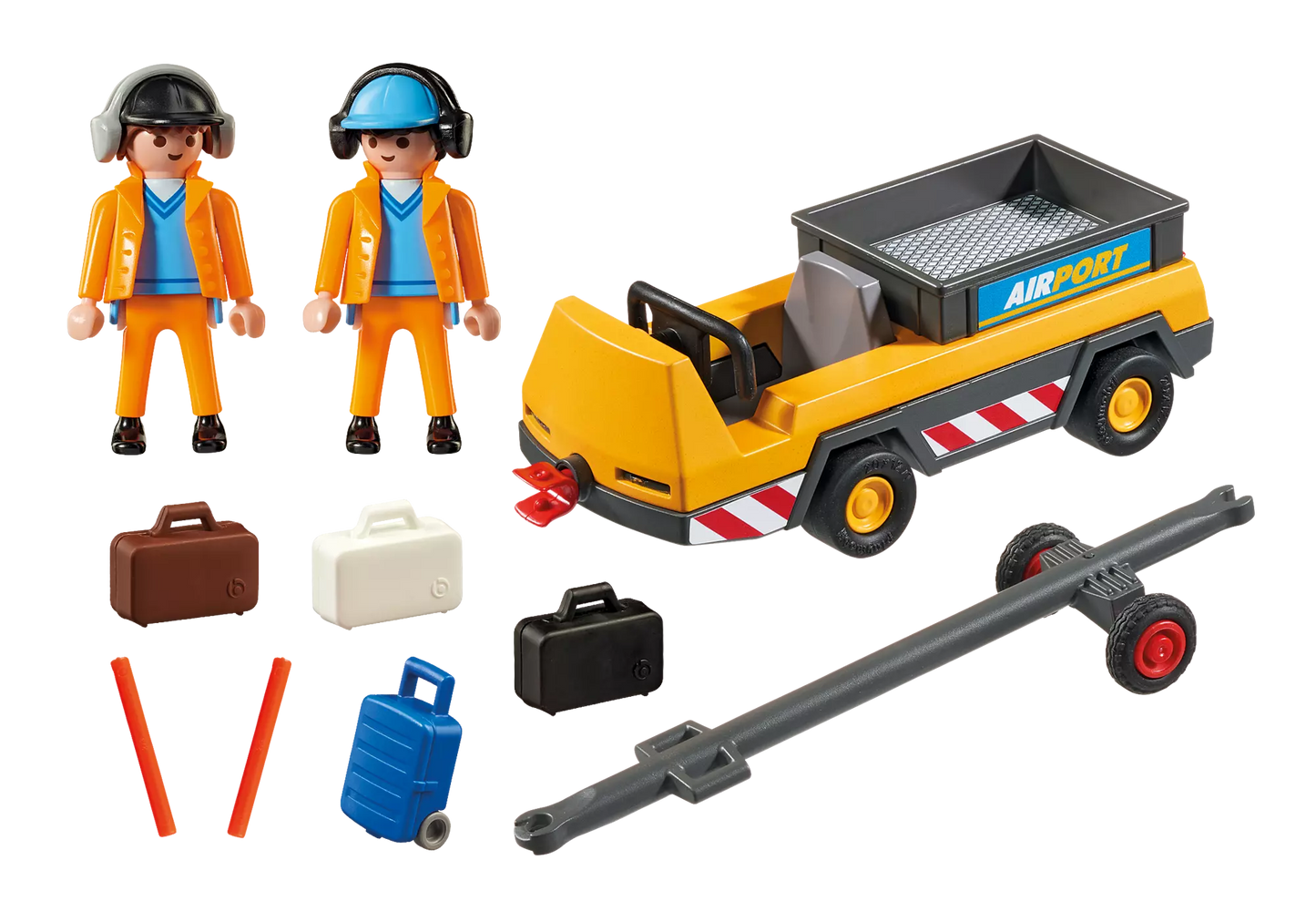 Playmobil 5396 City Action Flugzeugschlepper mit Fluglotsen