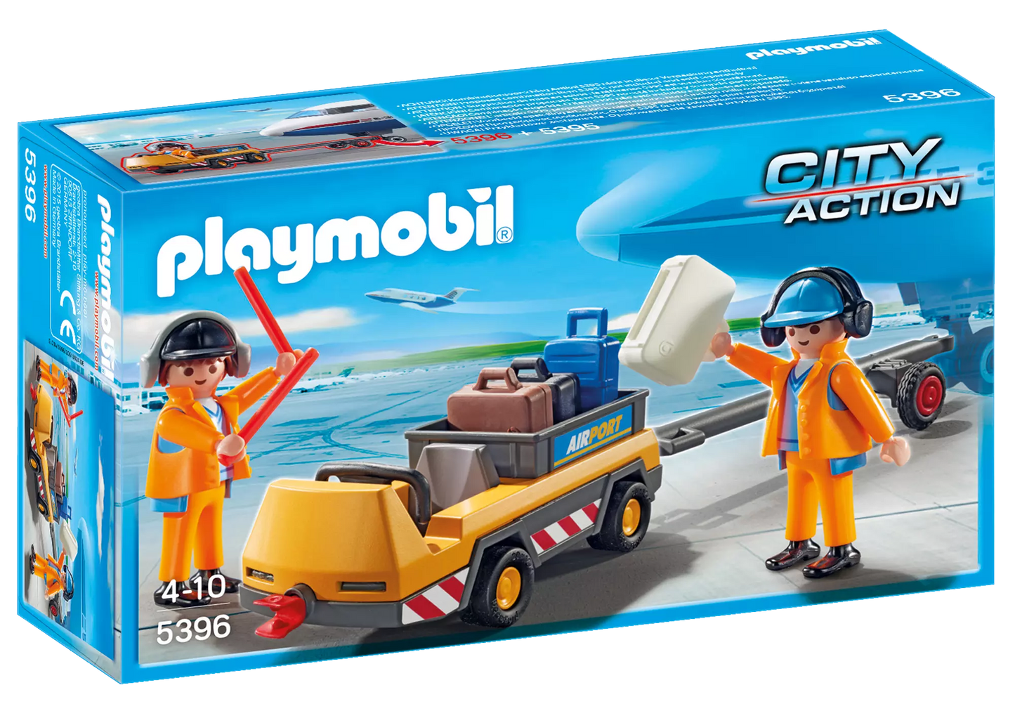 Playmobil 5396 City Action Flugzeugschlepper mit Fluglotsen