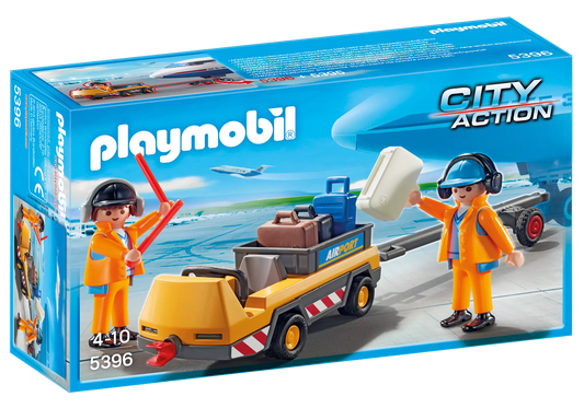 Playmobil 5396 City Action Flugzeugschlepper mit Fluglotsen