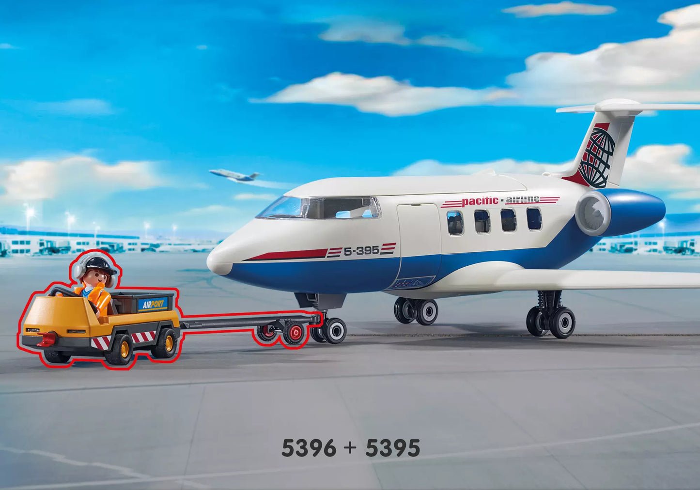Playmobil 5396 City Action Flugzeugschlepper mit Fluglotsen