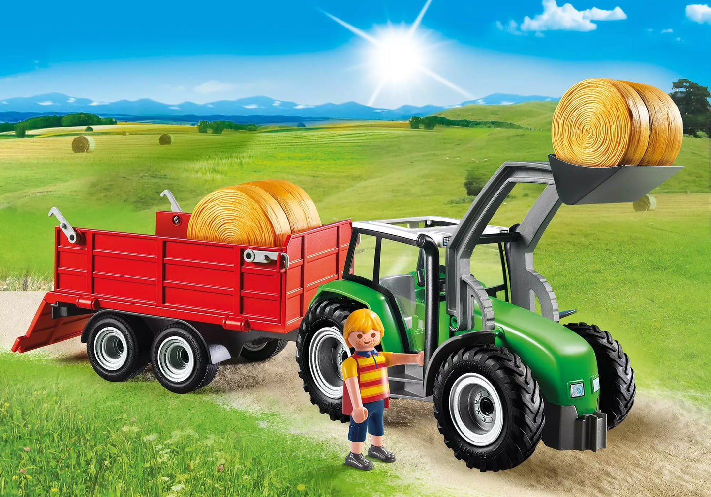 Playmobil 6130 Country Großer Traktor mit Anhänger