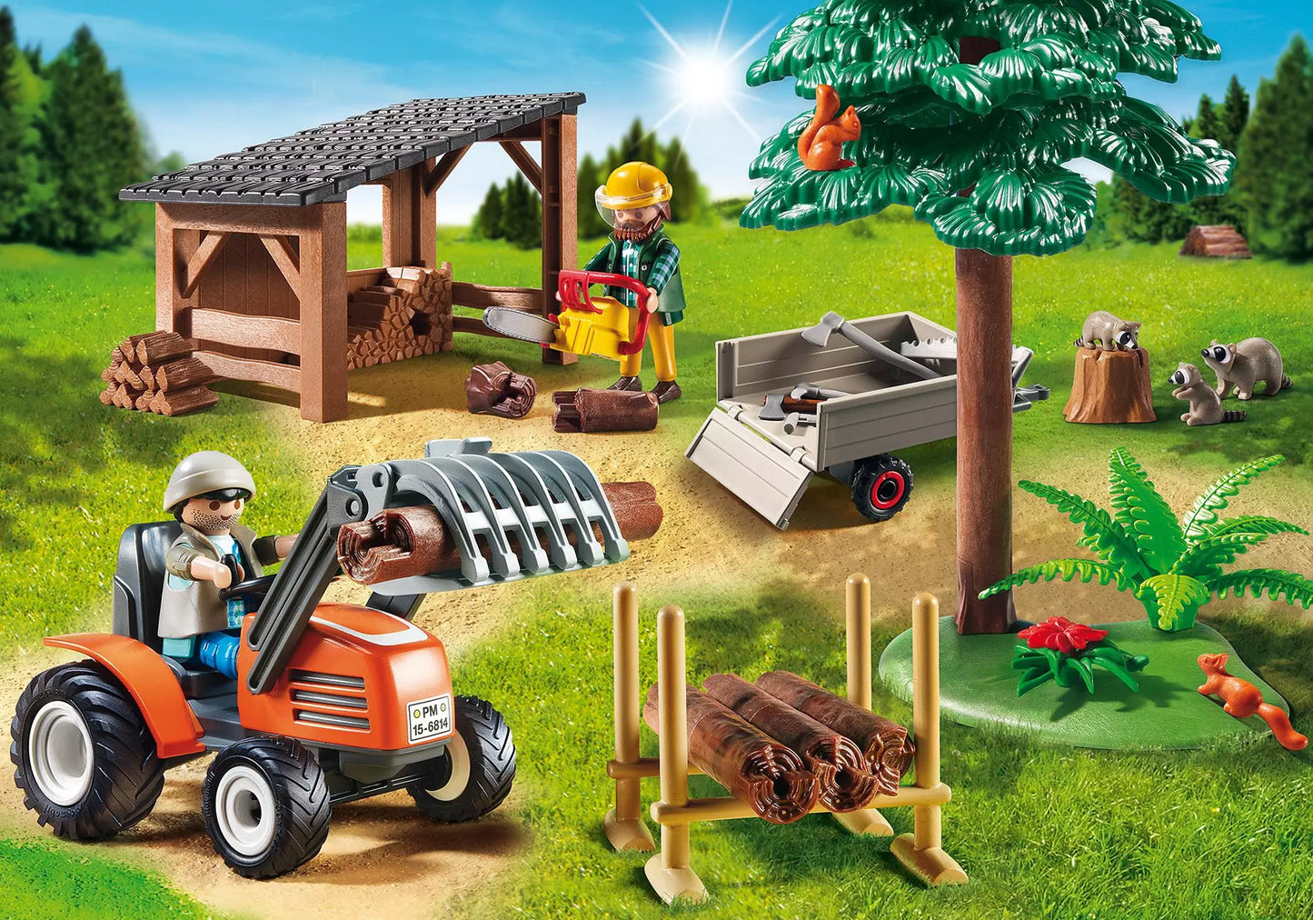 Playmobil 6814 Country Holzfäller mit Traktor