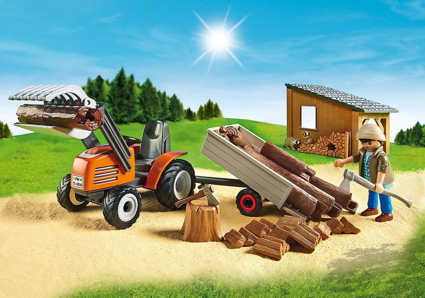 Playmobil 6814 Country Holzfäller mit Traktor