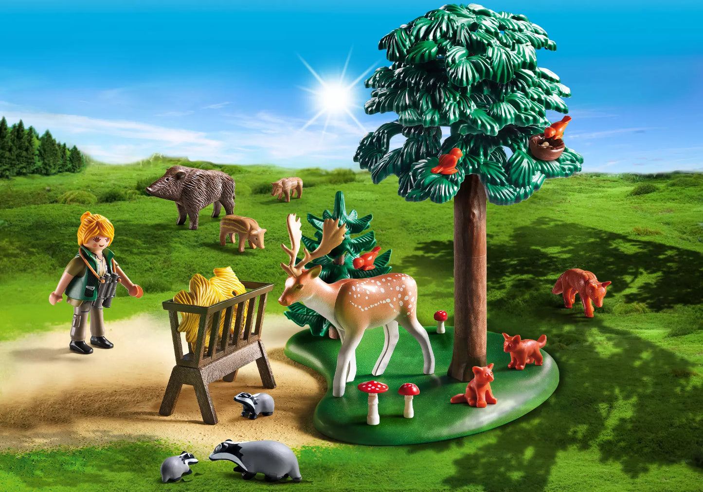 Playmobil 6815 Country Waldlichtung mit Tierfütterung
