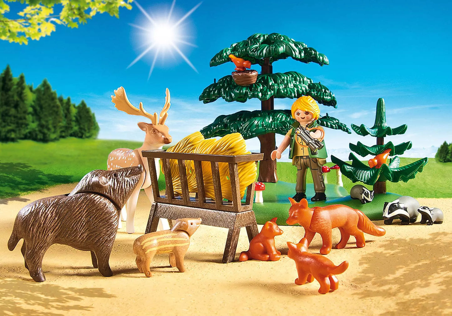 Playmobil 6815 Country Waldlichtung mit Tierfütterung