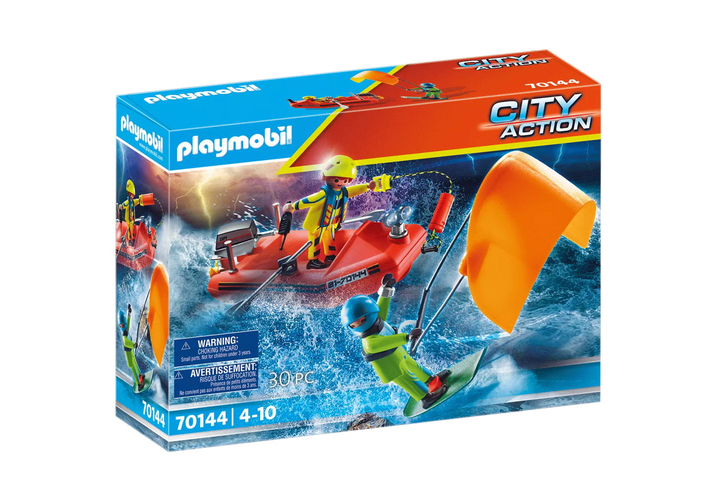 Playmobil 70144 City Action Seenot: Kitesurfer-Rettung mit Boot