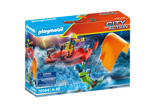 Playmobil 70144 City Action Seenot: Kitesurfer-Rettung mit Boot