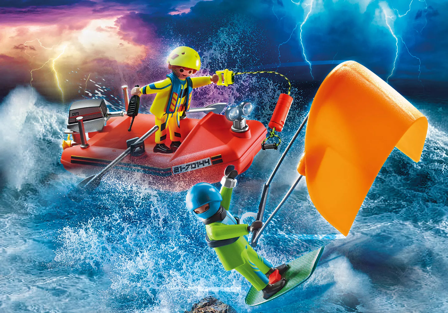 Playmobil 70144 City Action Seenot: Kitesurfer-Rettung mit Boot