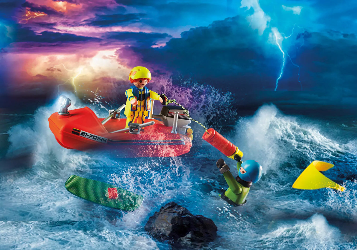 Playmobil 70144 City Action Seenot: Kitesurfer-Rettung mit Boot
