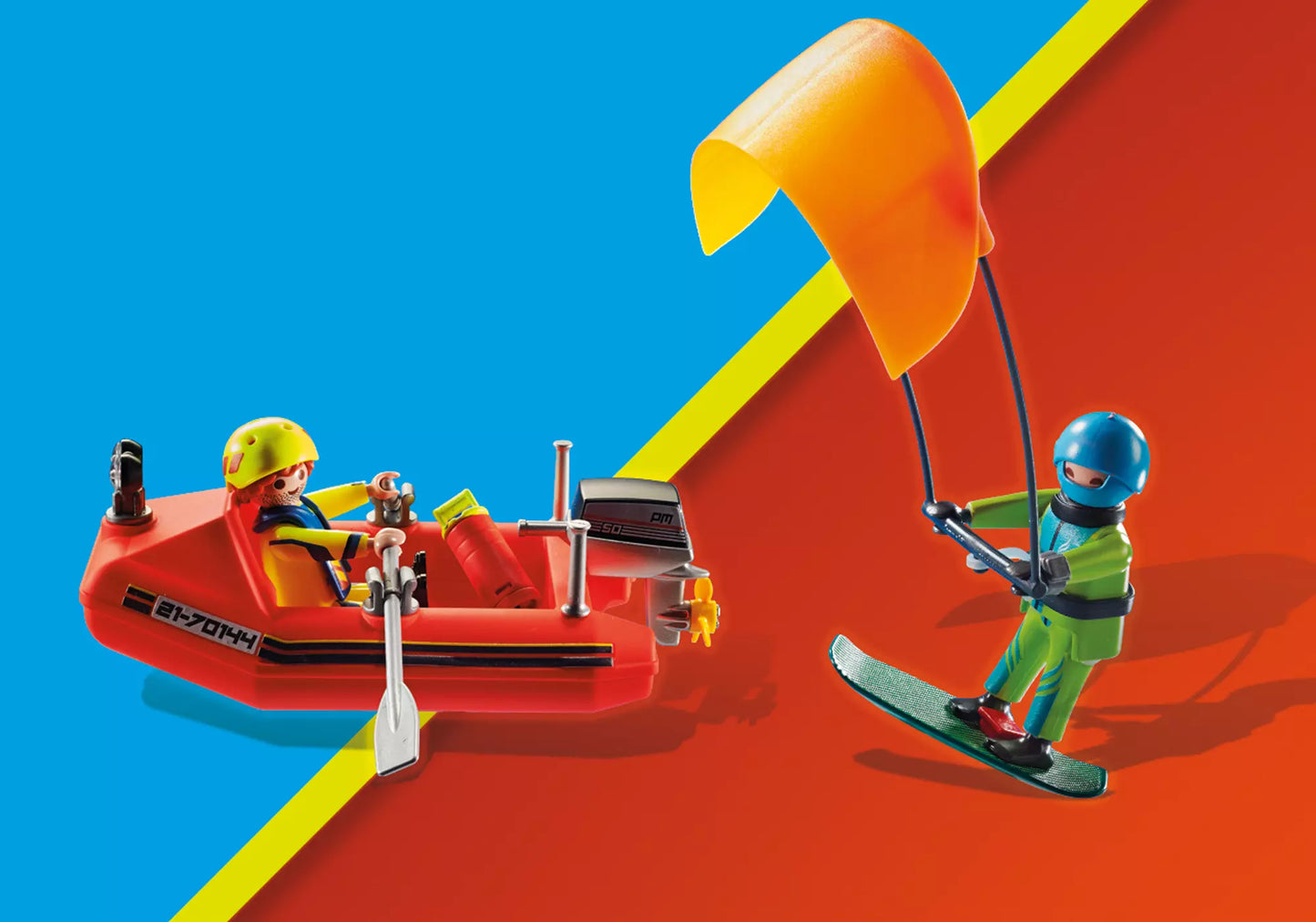 Playmobil 70144 City Action Seenot: Kitesurfer-Rettung mit Boot