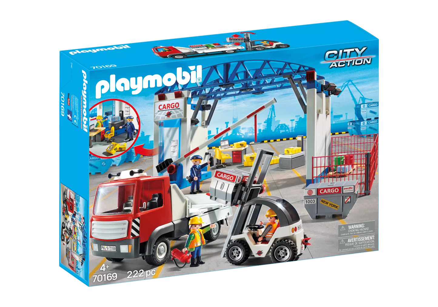 Playmobil 70169 City Action Cargo-Halle mit Transportfahrzeugen