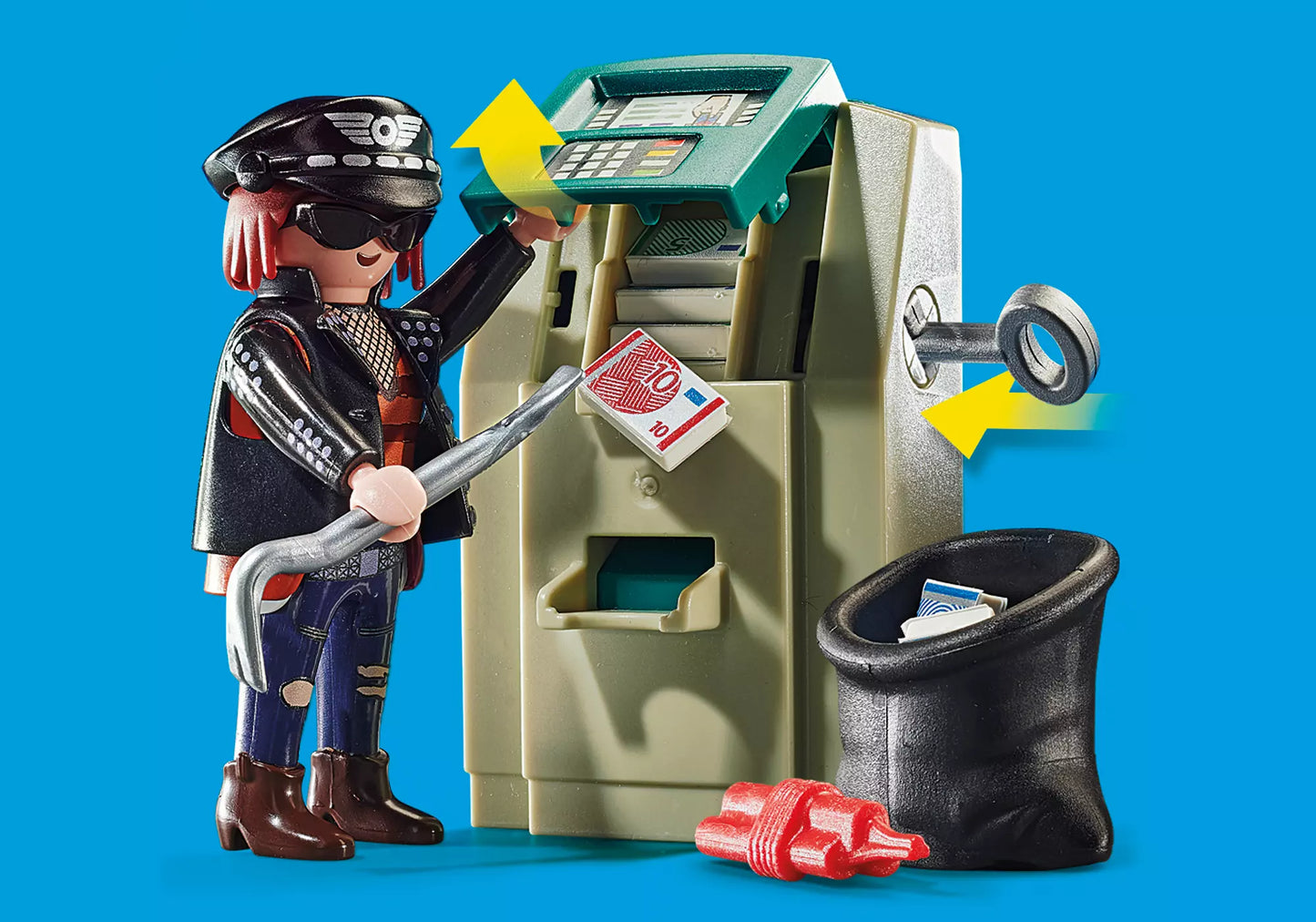Playmobil 70572 City Action Polizei-Motorrad: Verfolgung des Geldräubers