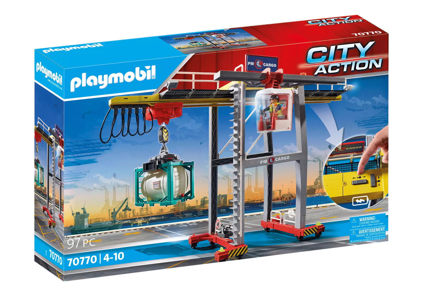 Playmobil 70770 City Action Portalkran mit Containern
