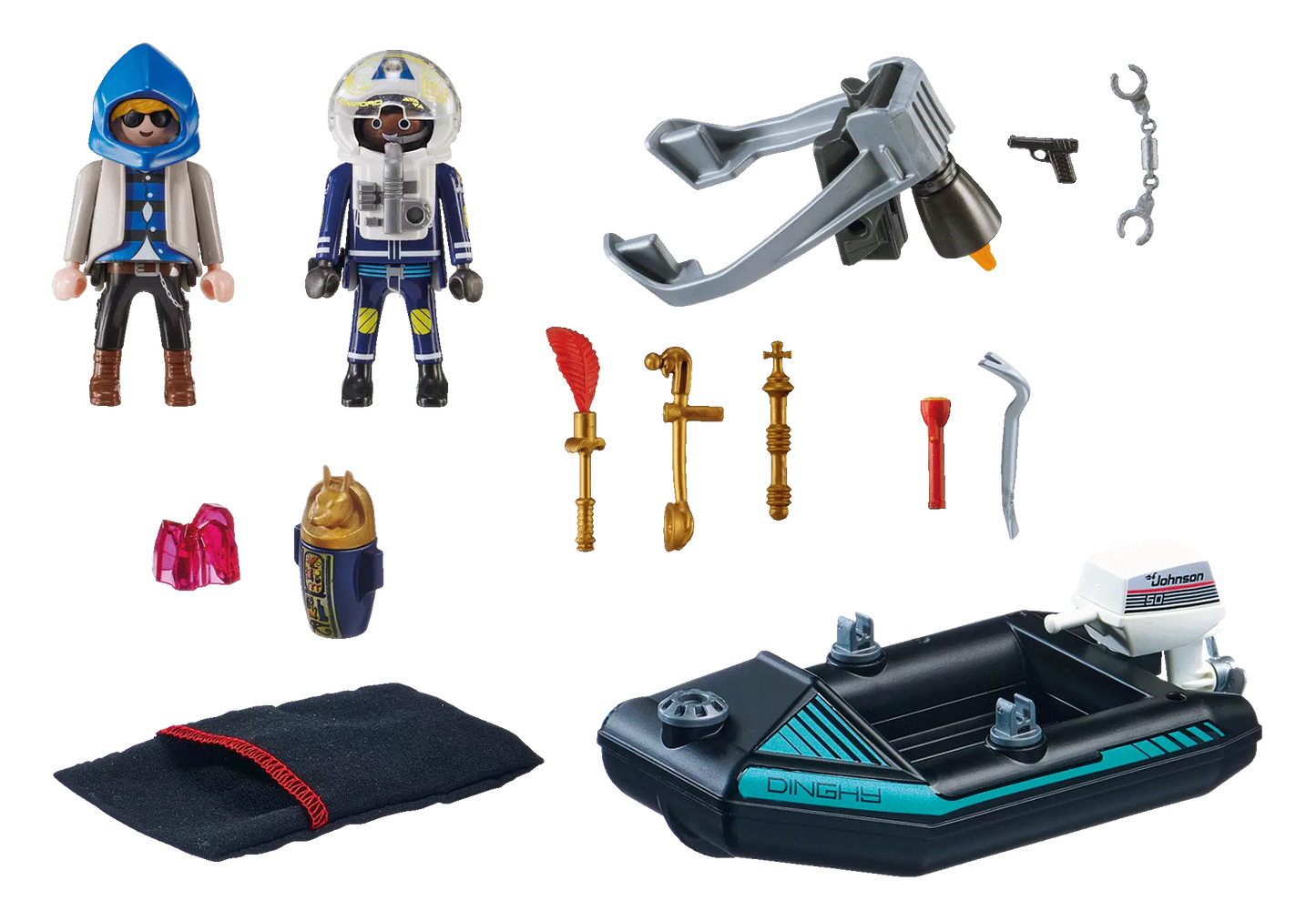 Playmobil 70782 City Action Polizei-Jetpack: Festnahme des Kunsträubers