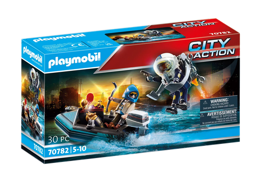 Playmobil 70782 City Action Polizei-Jetpack: Festnahme des Kunsträubers