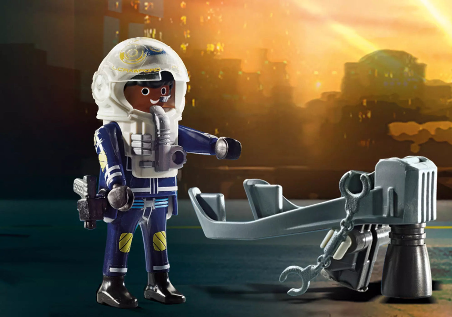 Playmobil 70782 City Action Polizei-Jetpack: Festnahme des Kunsträubers
