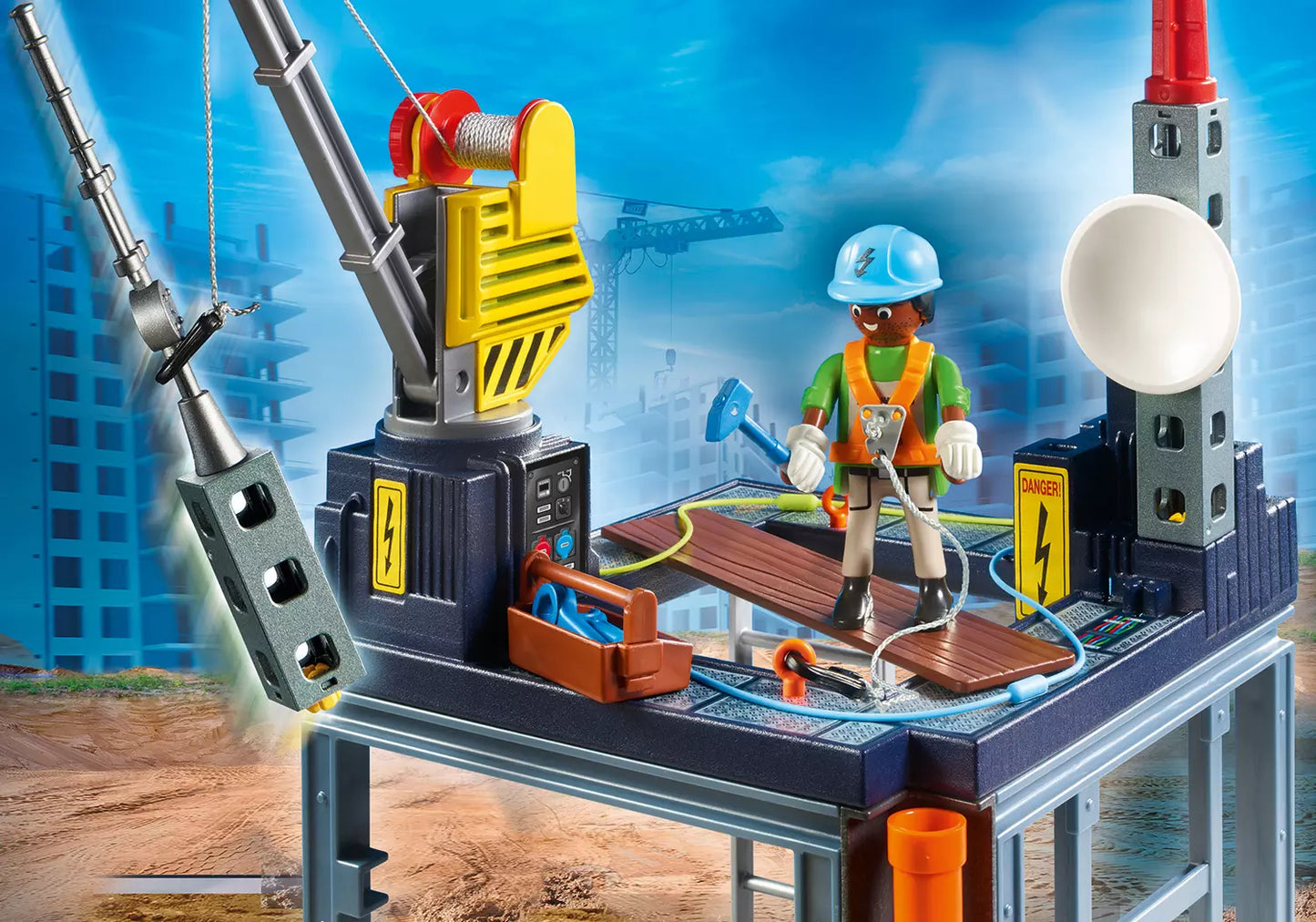 Playmobil 70816 City Action Starter Pack Baustelle mit Seilwinde