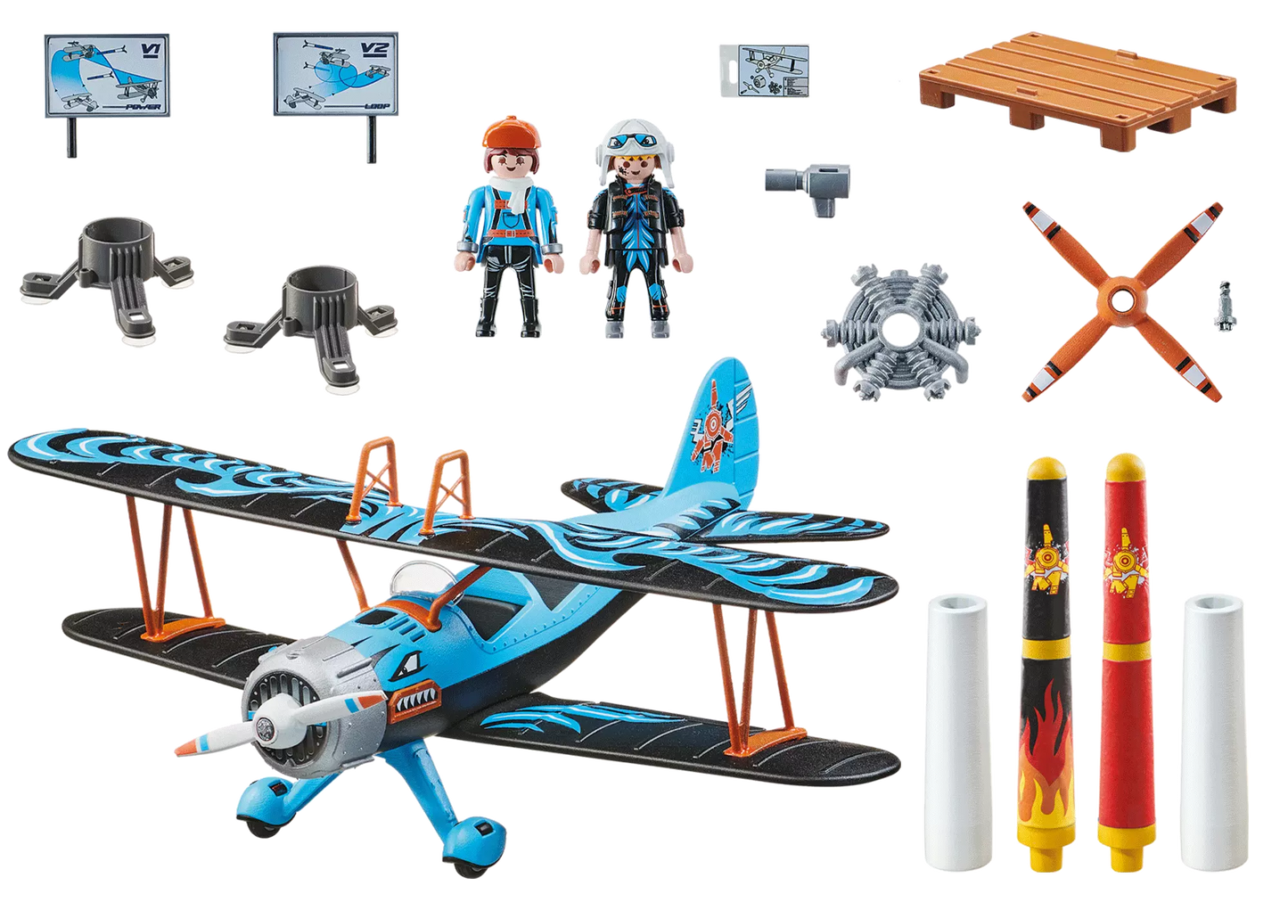 Playmobil 70831 Air Stunt Show Doppeldecker Phönix