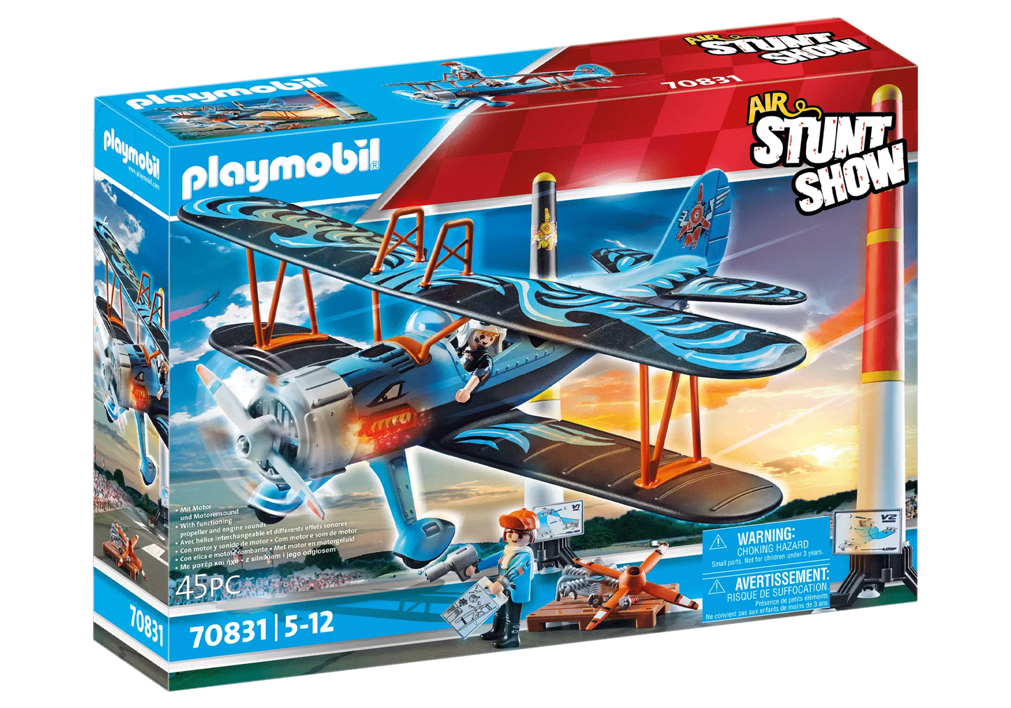 Playmobil 70831 Air Stunt Show Doppeldecker Phönix