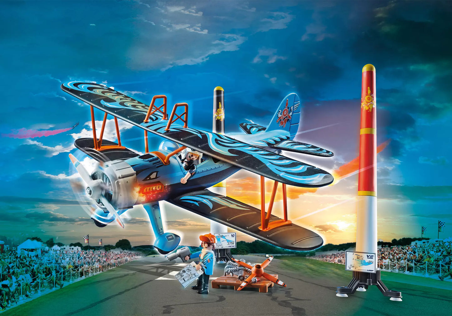 Playmobil 70831 Air Stunt Show Doppeldecker Phönix