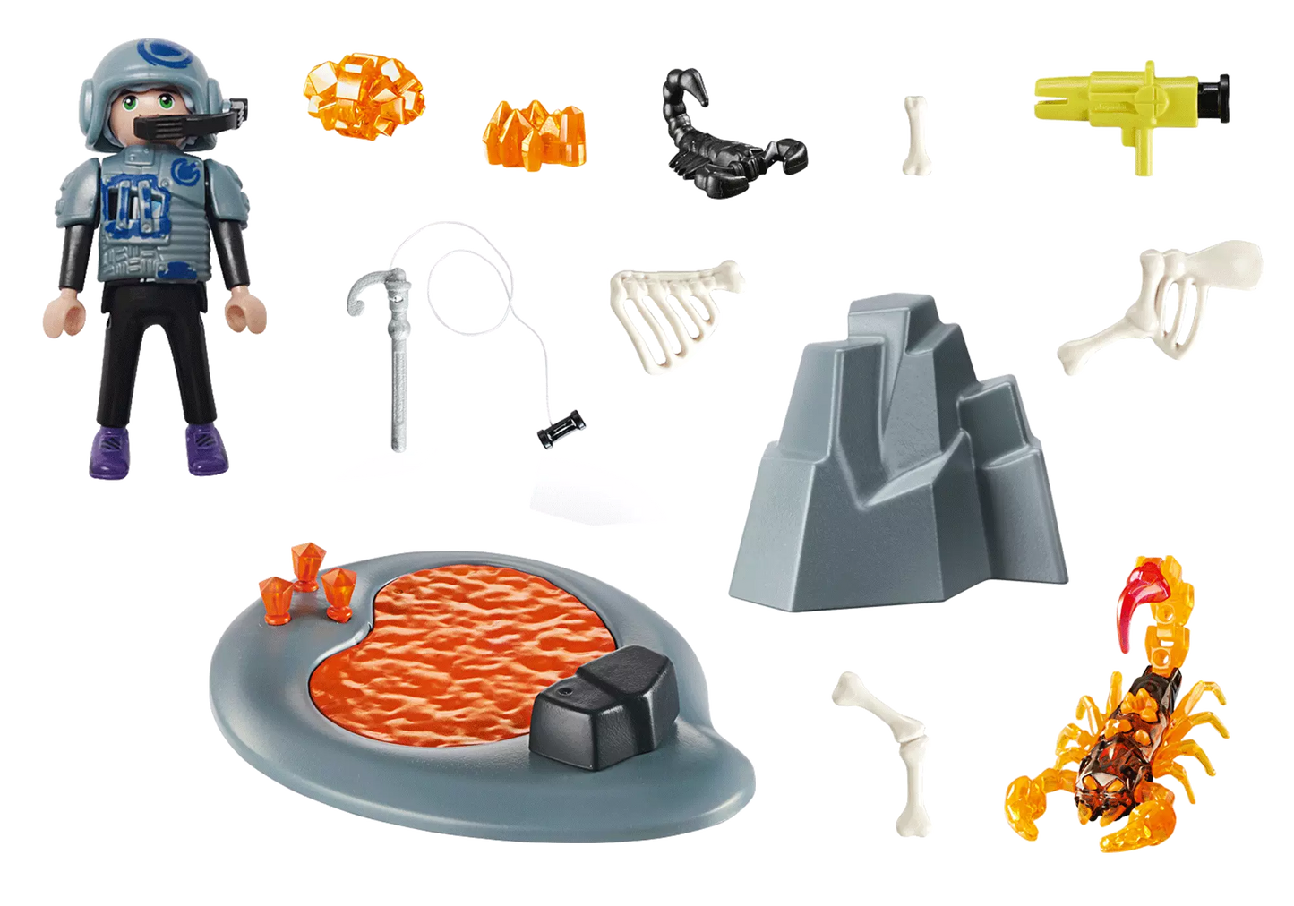 Playmobil 70909 Dino Rise Starter Pack Starter Pack Kampf gegen den Feuerskorpion