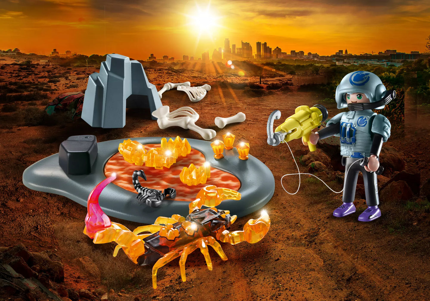 Playmobil 70909 Dino Rise Starter Pack Starter Pack Kampf gegen den Feuerskorpion