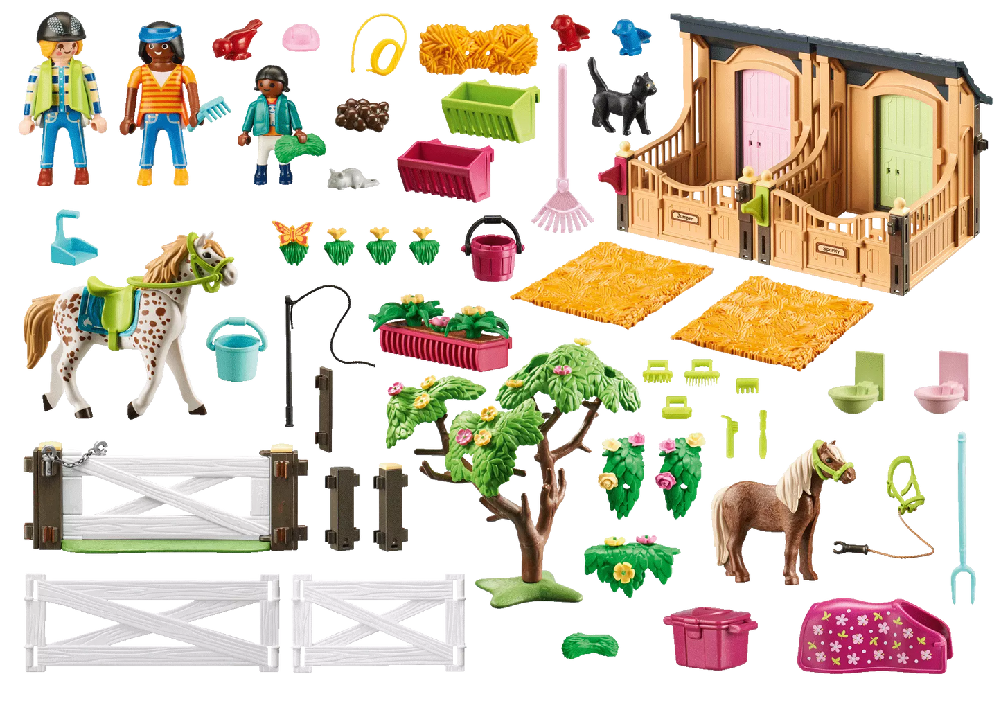 Playmobil 70995 Country Promo Pack Reitunterricht mit Pferdeboxen