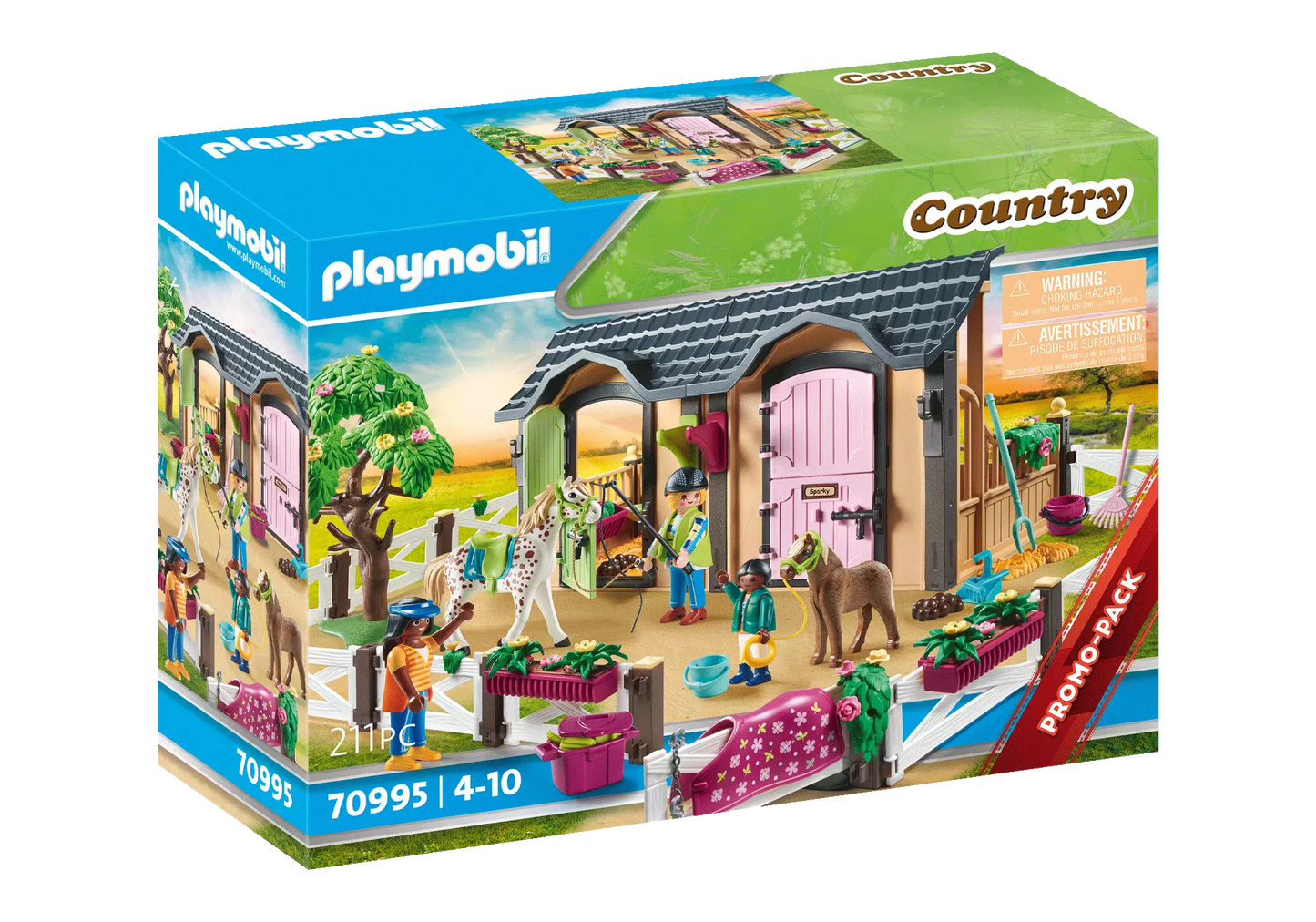 Playmobil 70995 Country Promo Pack Reitunterricht mit Pferdeboxen