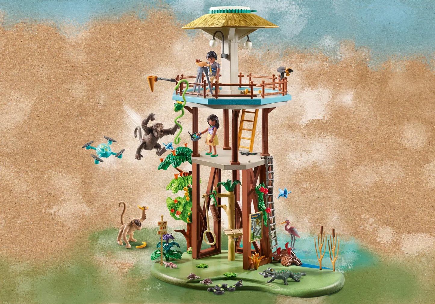 Playmobil 71008 Wiltopia Forschungsturm mit Kompass