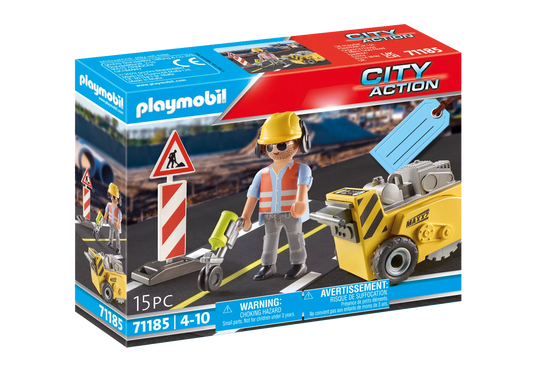 Playmobil 71185 City Action Geschenkset Bauarbeiter mit Kantenfräser