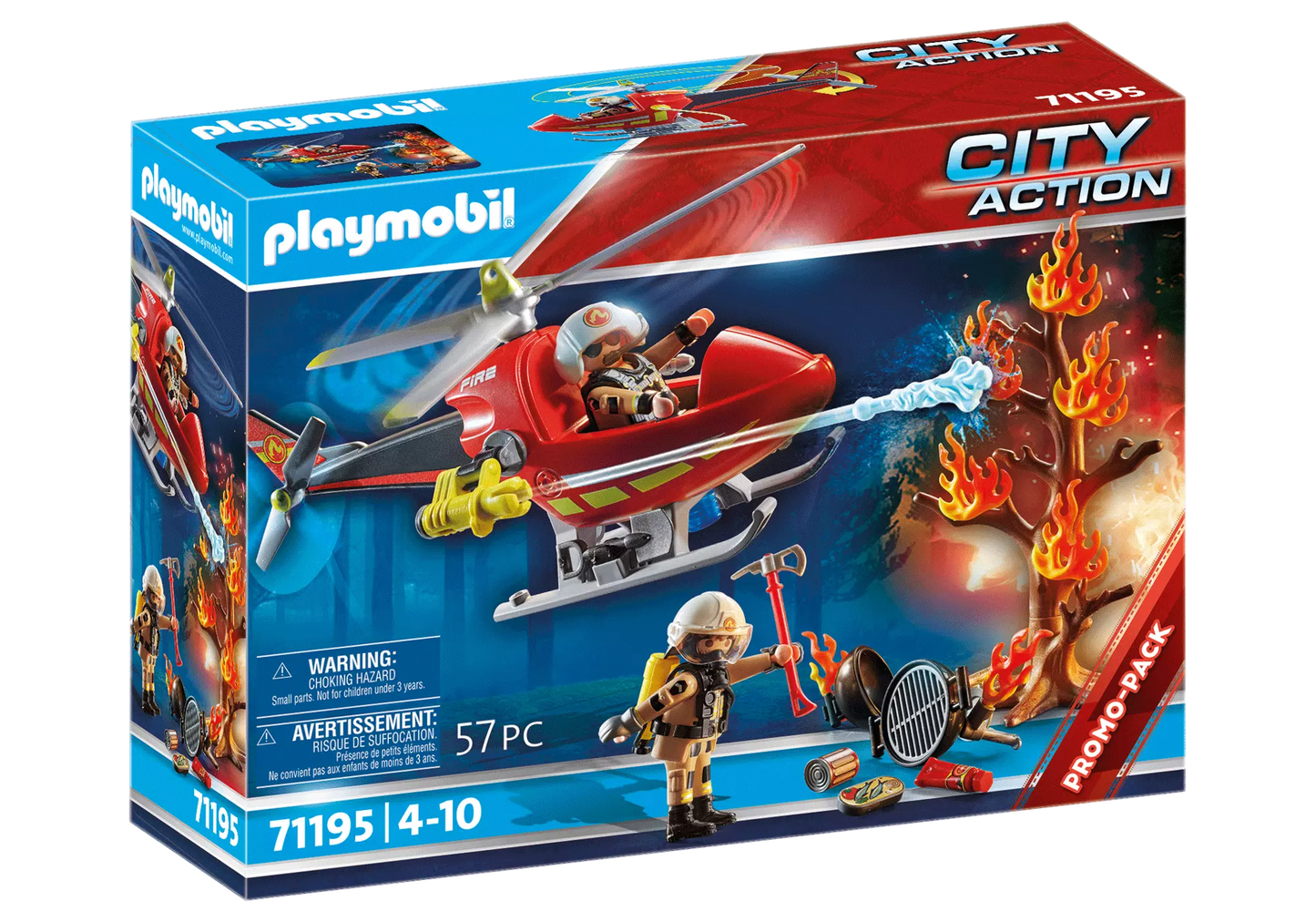 Playmobil 71195 City Action Promo Pack Feuerwehr Hubschrauber