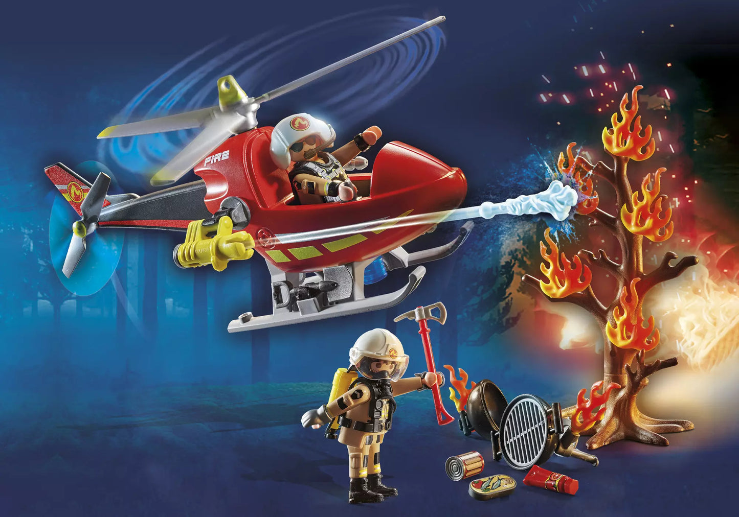 Playmobil 71195 City Action Promo Pack Feuerwehr Hubschrauber