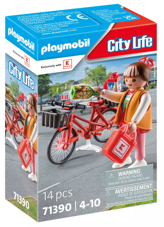 Playmobil 71390 Kaufland Fahrrad-Einkäuferin