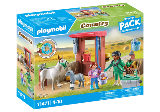Playmobil 71471 Country Starter Pack Tierarzteinsatz bei den Eseln