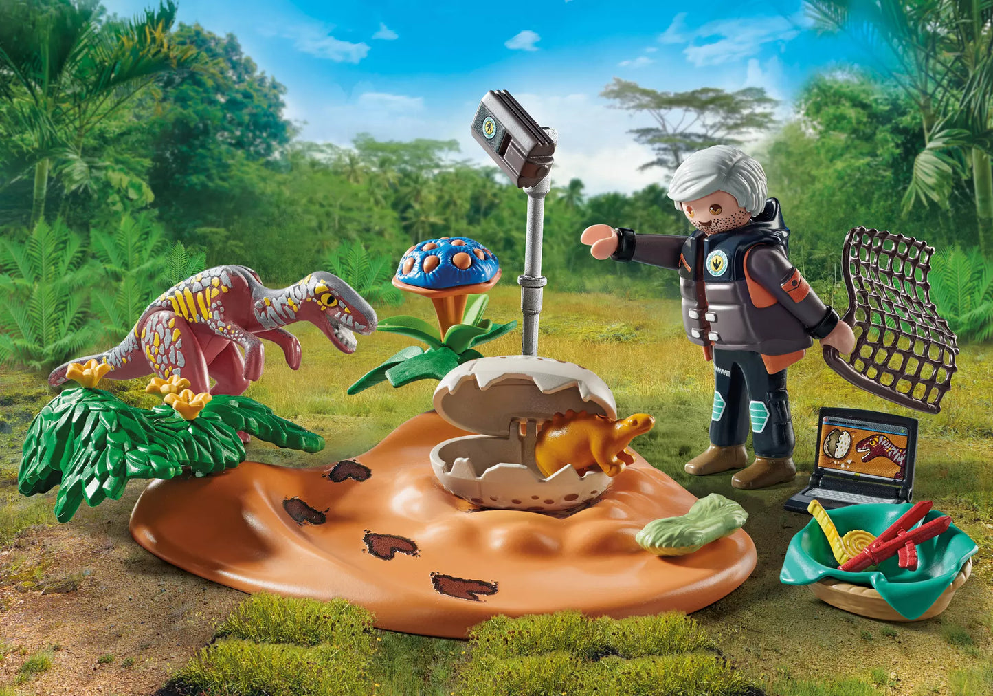 Playmobil 71526 Dinos Stegosaurus-Nest mit Eierdieb