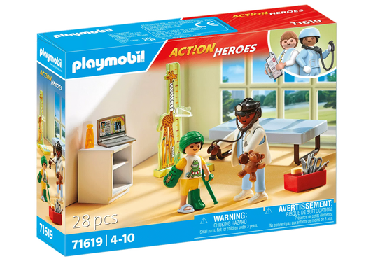 Playmobil 71619 Action Heroes Kinderarzt mit Teddybär