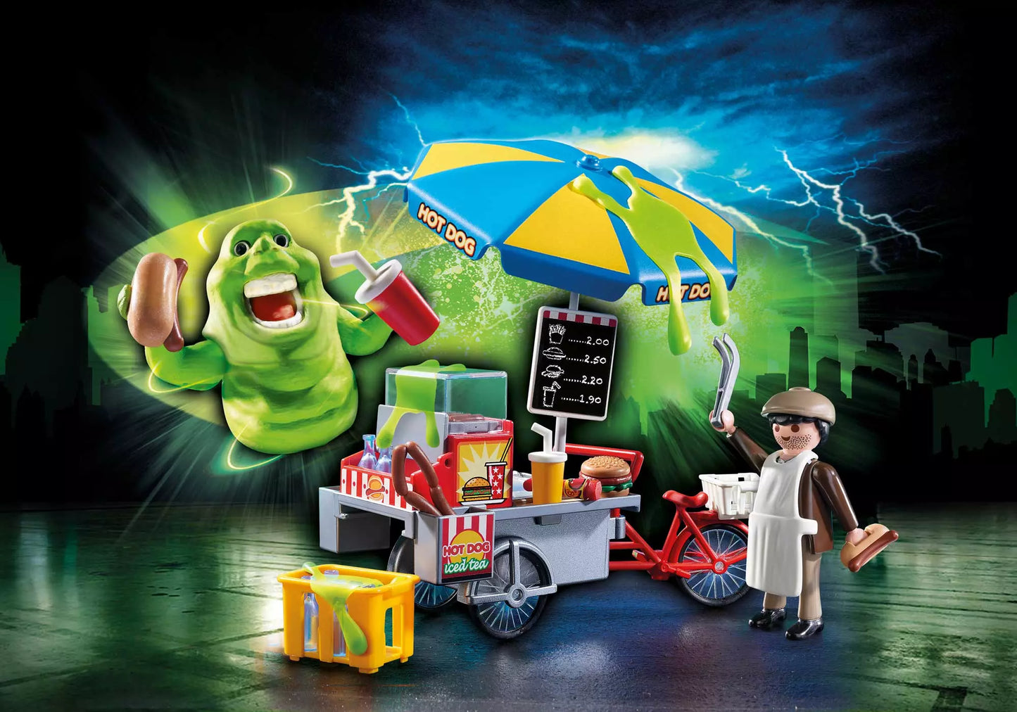 Playmobil 9222 Ghostbusters Slimer mit Hot Dog Stand