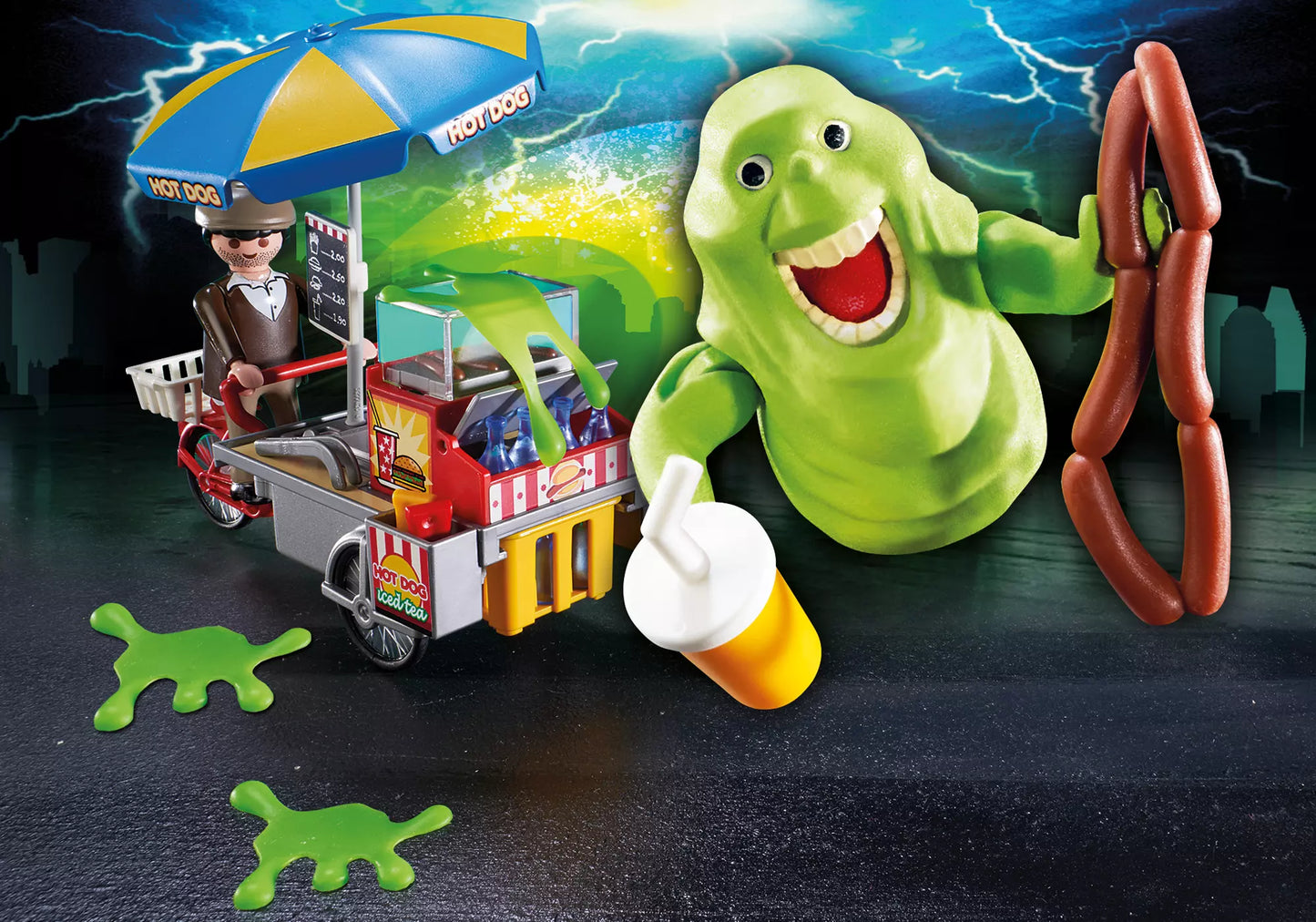 Playmobil 9222 Ghostbusters Slimer mit Hot Dog Stand