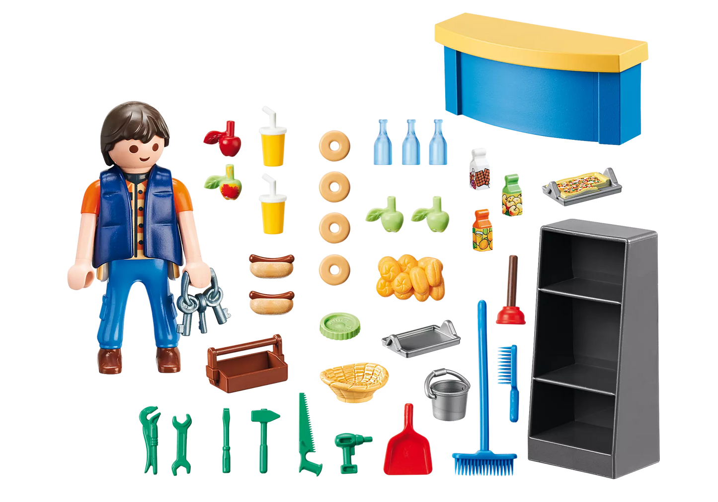 Playmobil 9457 City Life Hausmeister mit Kiosk
