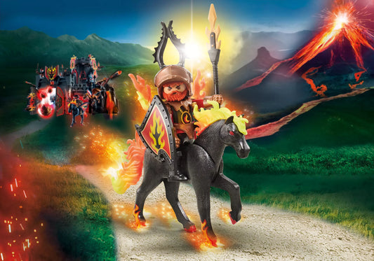 Playmobil 9882 Novelmore Feuerpferd mit Reiter (Burnham Raiders) (Folienverpackung)